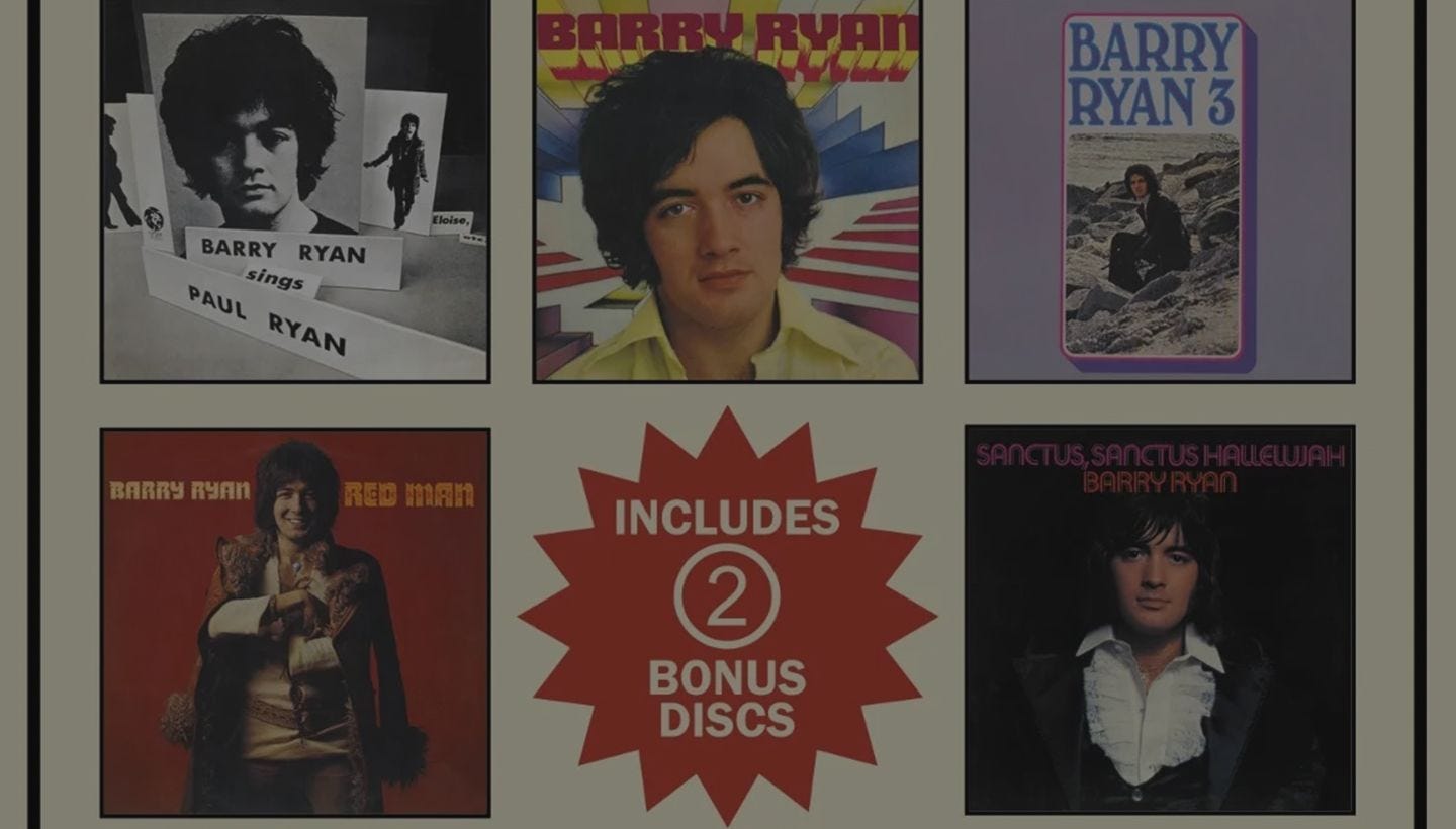 BARRY RYAN | THE ALBUMS 1969-1979, 5CD BOX SET Out In May!